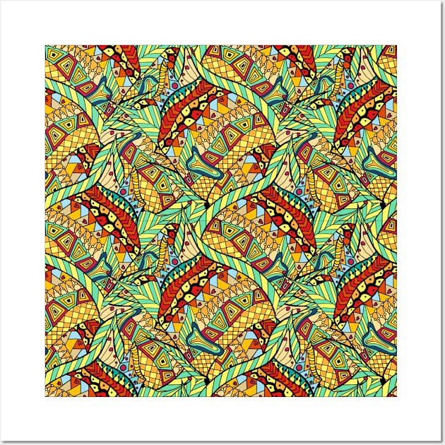 Abstract Vintage Pattern Wall Art by skullgangsta